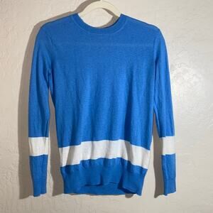 Tory Burch lightweight spring summer nautical beachy cashmere crew neck sweater